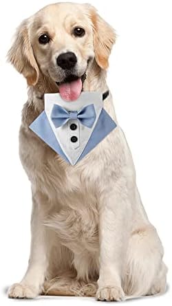 Bandana de cachorro, colarinho de cachorro de gravata borboleta ajustável para pequenos animais de estimação de cães pequenos de cães, aniversário, smoking de festa