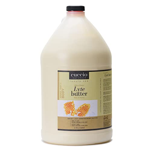 Cuccio Naturale Lyte Ultra -Sheer Body Butter - Creme de hidratante perfumado de reabastecimento - Hidratação profunda
