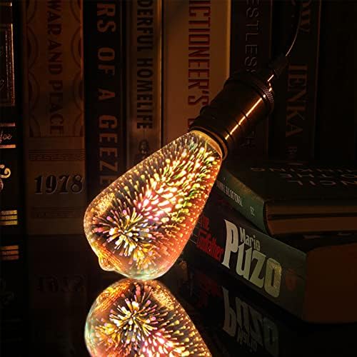 Lâmpadas de fogos de artifício Hizashi, fogos de artifício em 3D Efeito lâmpada elétrica ST19 LED, lâmpadas LED decorativas, lâmpada