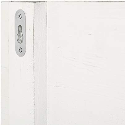 Mygift vintage White Wood Entryway Mail and Key Holder Family Command Center Organizador com quadro -negro, 2 slots de