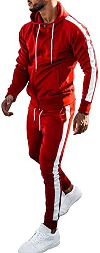 Oiefeen masculino casual de roupas esportivas de capuz de manga longa com zíper completo correndo terno esportivo de jogging…
