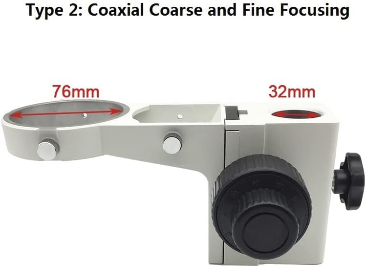 Kit de acessórios para microscópio para adultos Microscópio estéreo de zoom de 76 mm de diâmetro, acessórios para suporte de cabeça do microscópio, ajuste coaxial grosso e fino titular de foco Arm Labort Consumits