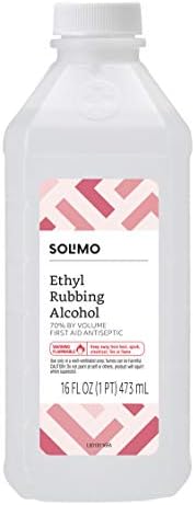 Brand - Solimo 70% Ethyl Álcool Primeiros socorros anti -sépticos, 16 onças fluidas