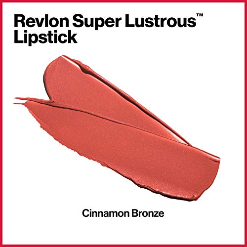 Revlon Super Lustrous Lipstick, hidratante com vitamina E, bronze de canela, 0,15 onça