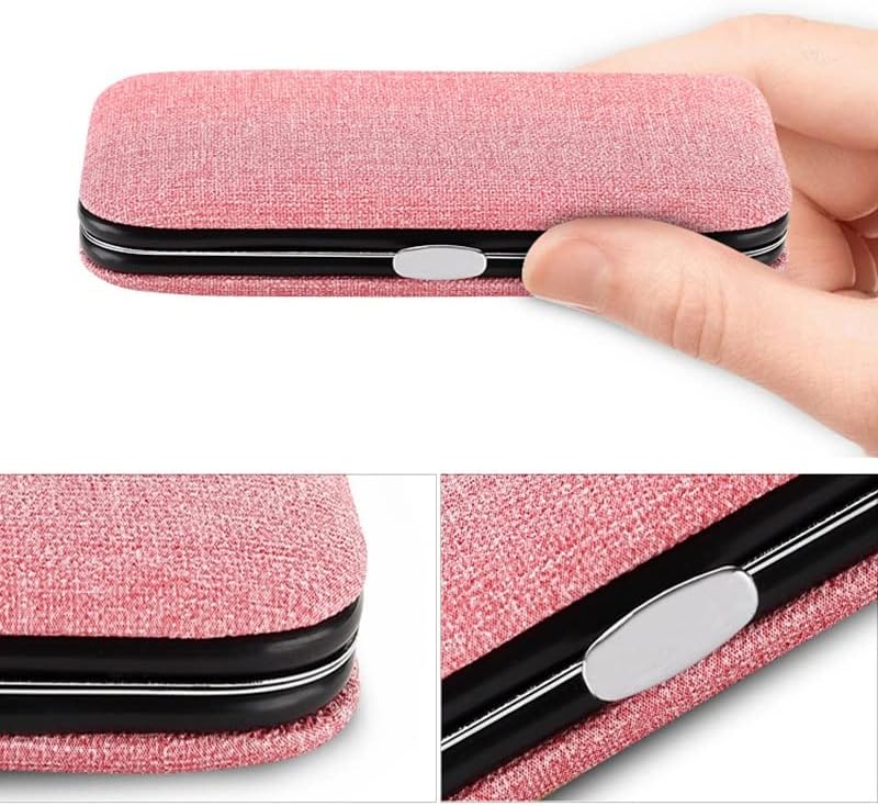 Adquirir 8 pcs kit de clipper de unhas preto rosa aço inoxidável de alta dureza curva borda de unha Tweezer Manicure Pedicure Tools