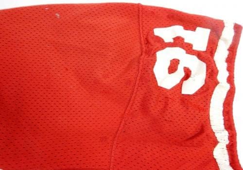 No final dos anos 80, no início dos anos 90, o jogo San Francisco 49ers #91 usou camisa vermelha 46 761 - Jerseys usados ​​na NFL não assinada
