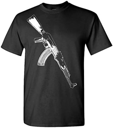 Média de engrenagem AK-47-camiseta de algodão masculina