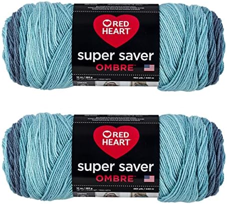 Red Heart Super Saver Jumbo Soft Yarn - 2 pacote de 396g/14oz - acrílico - 4 médio - 744 jardas - tricô/crochê