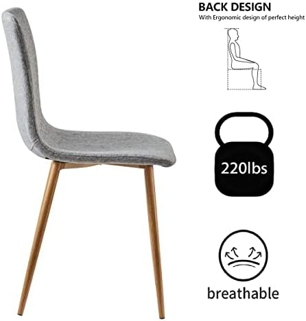 Cadeiras de jantar Cozycasa Conjunto de 4 cadeiras de jantar de estilo moderno de estilo moderno escandinavo cadeira de acento