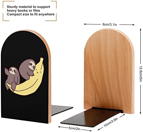 Livro decorativo de preguiça selvagem de banana termina em madeira não esquili os suportes de mesa de mesa de mesa