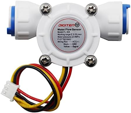 Digiten G3/8 polegadas de conexão rápida Conectar o interruptor de fluxo de água contador de medidor de fluxo 0,3-10l/min