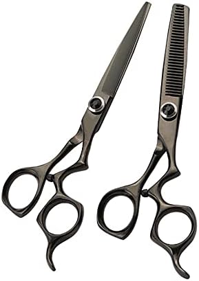 Scissors de corte de cabelo XJPB Kit de tesoura de cabeleireiro de tesoura de 6,0 polegadas de aço inoxidável para salão