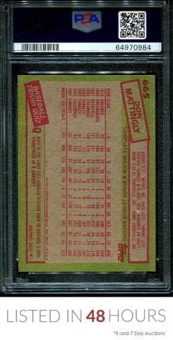 1985 Topps 665 Don Mattingly Yankees PSA 10 DNA Auto 10 B1021338-984 - Cartões autografados de aragrafia de beisebol
