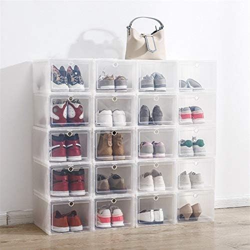 Caixa de gaveta espessada à prova d'água do ZRSJ, caixa de sapatos à prova de poeira de plástico, caixa de armazenamento de caixa de calçados esportivos de caixa empilhável para armazenamento de família para armazenamento de família