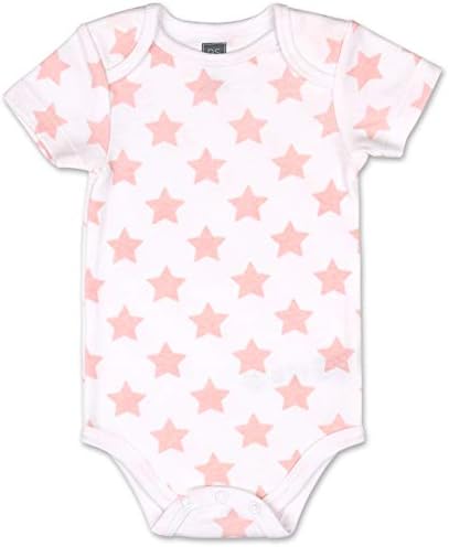 A roupa de bebê de manga curta Peanutshell conjunto para meninas - 5 pacote - Floral, White, Blush e Pink Stars