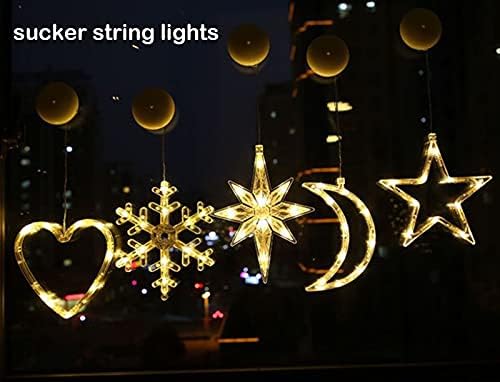 Luzes de cordas de Natal Bateria de Natal Luzes decorativas de barbante de Natal 11 pingentes de Natal LED LUZES GACO E ADSORÇÃO