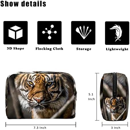 Tbouobt Gifts for Men Mulheres Bolsas de maquiagem Pouca de higiene pessoal Sacos de cosméticos, Animal Tiger Woods