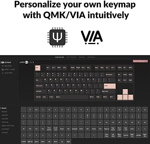 Teclado q3 qmk/via teclado mecânico personalizado com fio, layout sem tenkey de alumínio completo, macro programável com switch