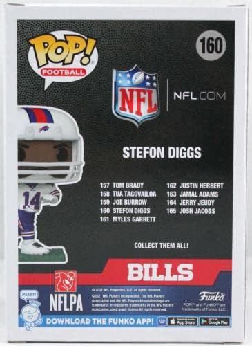 Stefon Diggs autografado Buffalo Bills Funko Pop Feliz 160 -BECKETTW HOLOGRAMA - Figuras autografadas da NFL