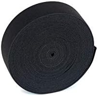 Spool de faixa elástica elástica de malha - 12y Banda de bricolage para artesanato, costura, calça e peruca - larga em preto ou