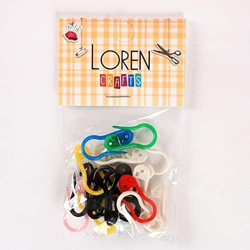 Loren 20 peças misturam cor de malha em forma de pêra marcadores de clipes de crochê pinos de crochê marcadores de ponto