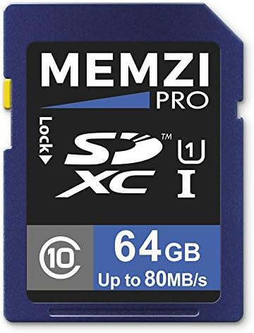 MEMZI PRO 64GB CLASS 10 80MB/S SDXC Memory Card para Camcorders Digital da Panasonic HC-W, HC-WX ou HC-WXF