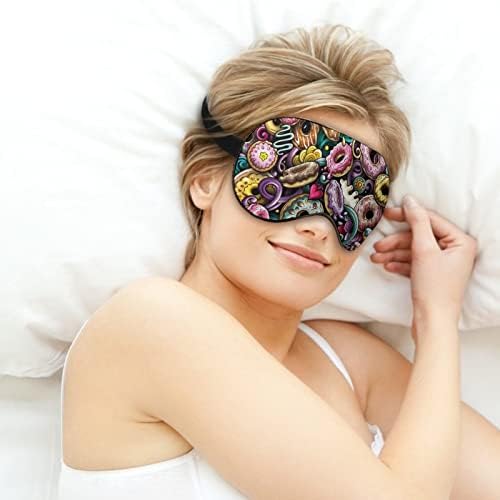 Doodles fofo doods máscara de sono máscara macia tampa de máscara de olho shading eficaz vendados com cinta elástica ajustável