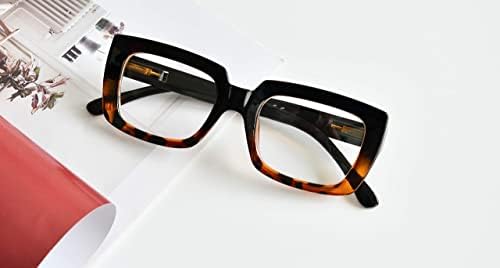 Eyekepper Stylish Reading Glasses - Leitores quadrados de grandes dimensões Black/Tortoise +3.00