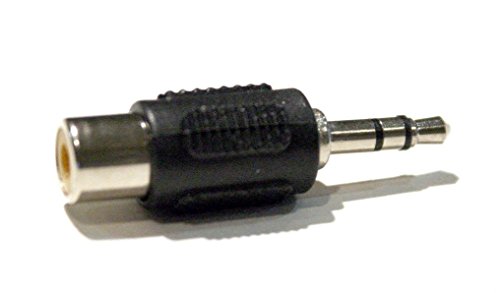 3,5 mm TRS estéreo macho para mono RCA Adaptador feminino conector