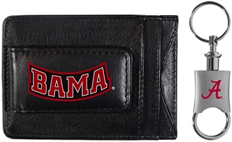 Siskiyou Sports NCAA Alabama Maré Crimson Unissex Cheatra Cash & Card Tother & Chain Chain, preto, tamanho único