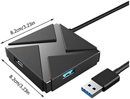 Quatro Praços de transferência com laptop de concentrador de cubo de cabo USB. Portas de divisor Plugue preto prático prático estendido