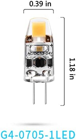 XIANFEI 10PACKS G4 Bulbo LED Dimmable, lâmpada de 2W G4 LED, lâmpada LED diminuída, lâmpada de halogênio de 20W, sem cintilação,