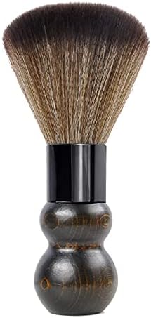 Brush de espanador de pescoço de barbeiro N / B, cerdas de nylon macias, base de stand up, cabeça de escova redonda, com
