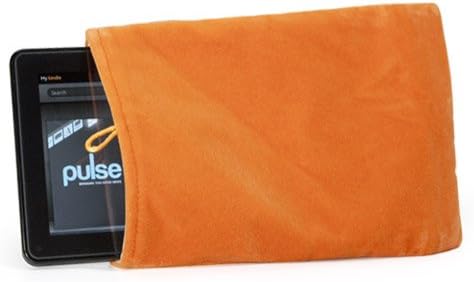 Caixa de ondas de caixa compatível com o comprimido de núcleo do Yumkem Octa L211 - bolsa de veludo, manga de bolsa de tecido macio com cordão para Yumkem Octa Core Tablet L211 - laranja em negrito