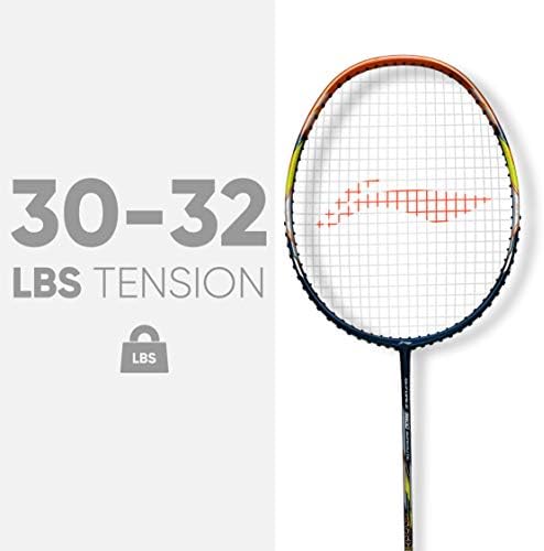 Li-in-force superlite 3600 fibra de fibra de carbono raça de badminton com cobertura total