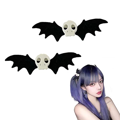 Clipes de cabelo do crânio de morcego para mulheres meninas Halloween Bat Devil Wings Barretas de cabelo para meninas clipe de cabelo