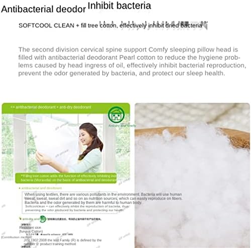 Zlbyb e travesseiro cervical desodorizante, apoio de cabeça ajustável para proteger o auxílio para dormir, travesseiro único
