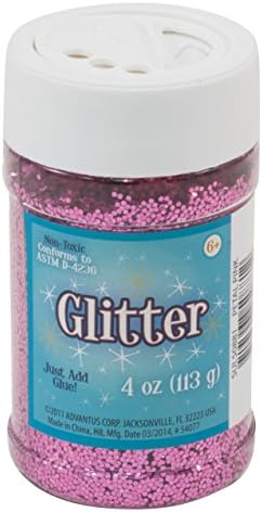 Jarra de glitter rosa de Sulyn Petal, 4 onças, jarro não tóxico e reutilizável com top shaker fácil de usar, várias
