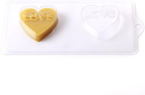World of Molds 5 Cavity Heart With Love Soap/Bath Bomb Mold, 25,5 x 24 x 4 cm, PVC