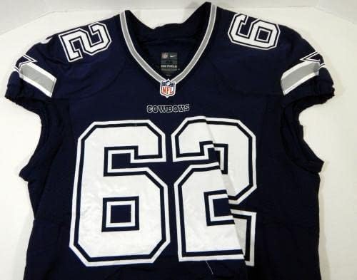 2013 Dallas Cowboys Ruben Carter 62 Jogo emitido na Marinha Jersey 46 DP15584 - Jerseys de Jerseys usados ​​na NFL não assinada