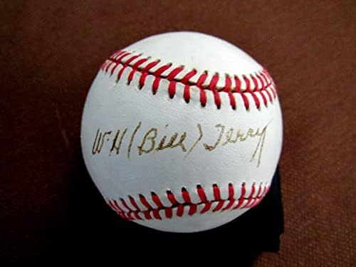 William Bill Terry .400 Hitter New York Giants Hof assinado OnL Baseball JSA - Bolalls autografados
