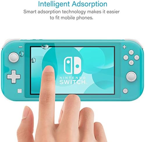 Pacote New'C de 3, protetor de tela de vidro para Nintendo Switch Lite, anti-arranhão de vidro temperado, impressão anti-dedicação,