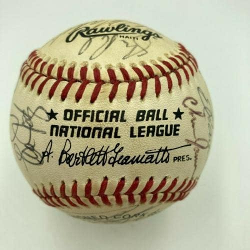 A equipe de Mike Schmidt Philadelphia Phillies assinou o beisebol oficial da Liga Nacional - Baseballs autografados