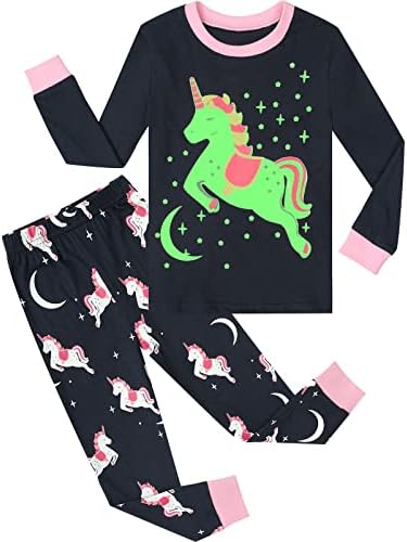 A&J Design Boys Christmas Elf Pijamas para meninas Funny Sleepwear Jammies PJ Set 2T Green