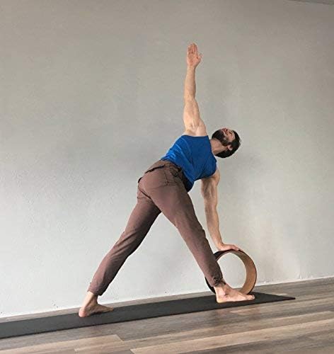 Roda de Yoga Sukhamat - Pro - 12,5 x 5 Roda de suporte de ioga Para poses mais profundas, alivie a dor nas costas, alongamento, novo! Aulas de roda de ioga on -line e guia impresso