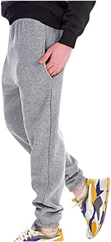 Men Casual Sweatpante - lã de lã de homens ladeados de calças quentes da cintura elástica da cintura atlética Baggy Trepher Trouser