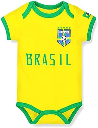 Bdondon Sport Fãs Roupos de bebê Brasil camisa de bebê Amarelo Criança infantil Roupfits para meninos e meninas brasilianas