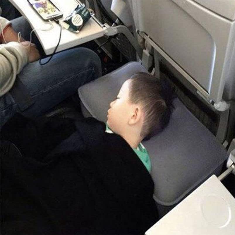 Travesseiro de avião de kesyoo o travesseiro inflável de descanso de pé ajustável travesseiro de travesseiro de perna portátil travesseiro
