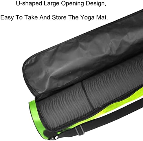 Saco de transportador de tapete de ioga verde da fruta kiwi com alça de ombro de ioga bolsa de ginástica bolsa de praia