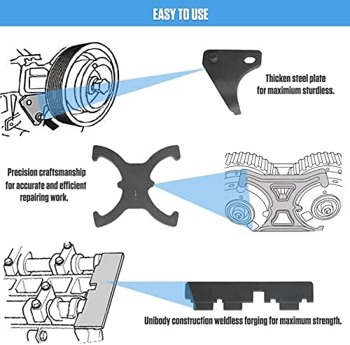 Kit de ferramenta de tempo do motor, Ferramenta de travamento do eixo de cames do motor Catudiy Conjunto de ferramentas de travamento do volante com o FoolBox Compatible for Ford/Mazda 1.4 1.6 1.8 2.0 di/tdci/tddi